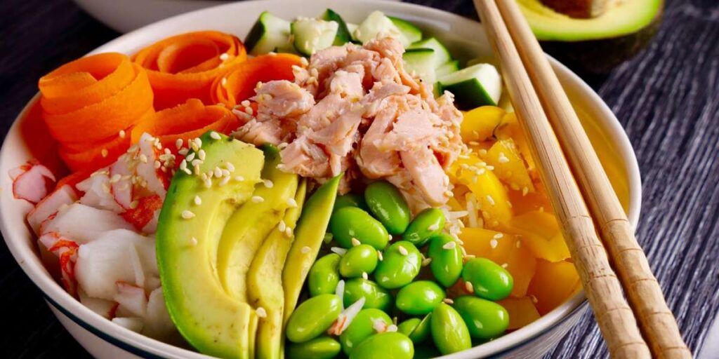 A poke bowl.